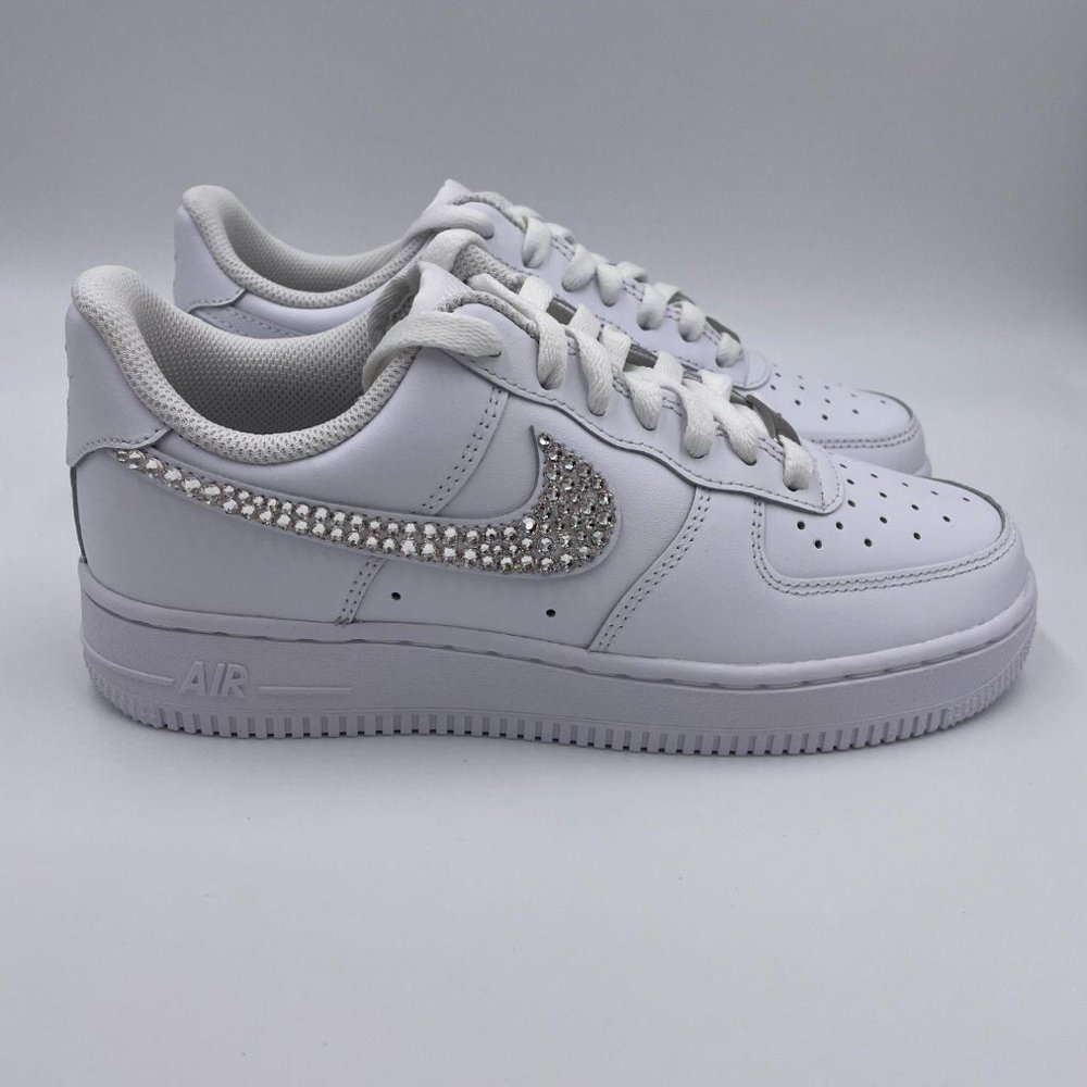 Swarovski Nike Air Force 1'07 White Womens Shoes - Picture 3 of 10